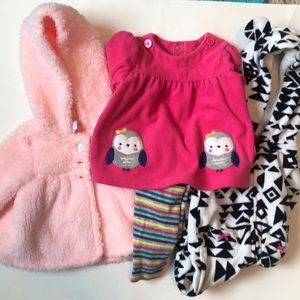 Winter cozy 3 month clothing lot guc